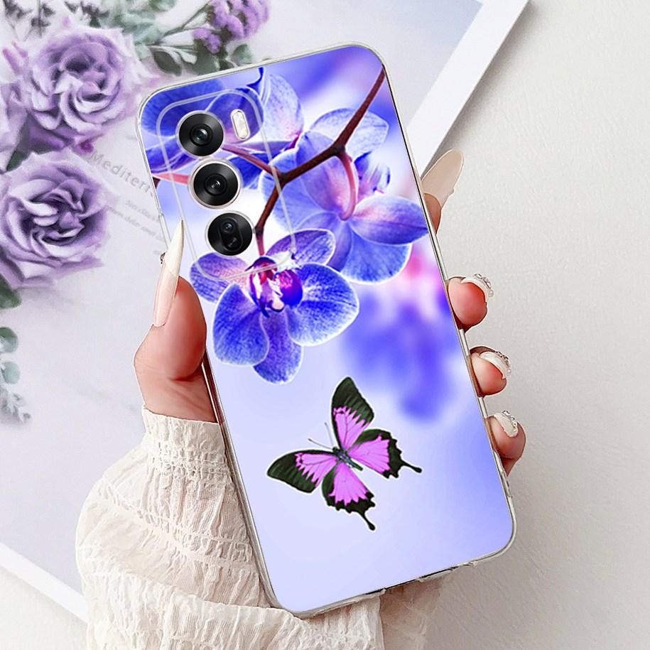 For OPPO Reno12 Pro 5G Case CPH2629 Cover Transparent Silicone Fashion Butterfly Soft Case For Reno 12 CPH2625 Reno 12Pro Fundas
