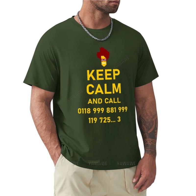 Keep Calm And Call 0118 999 881 999 119 725 3 It Crowd Tshirt Hippie Clothes Anime Unisexs Tshirts