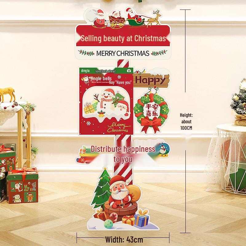 Ornamenti di Natale a Tema Babbo Natale: Set Scena Oggetto di Scena per Foto Vacanze all'Aperto