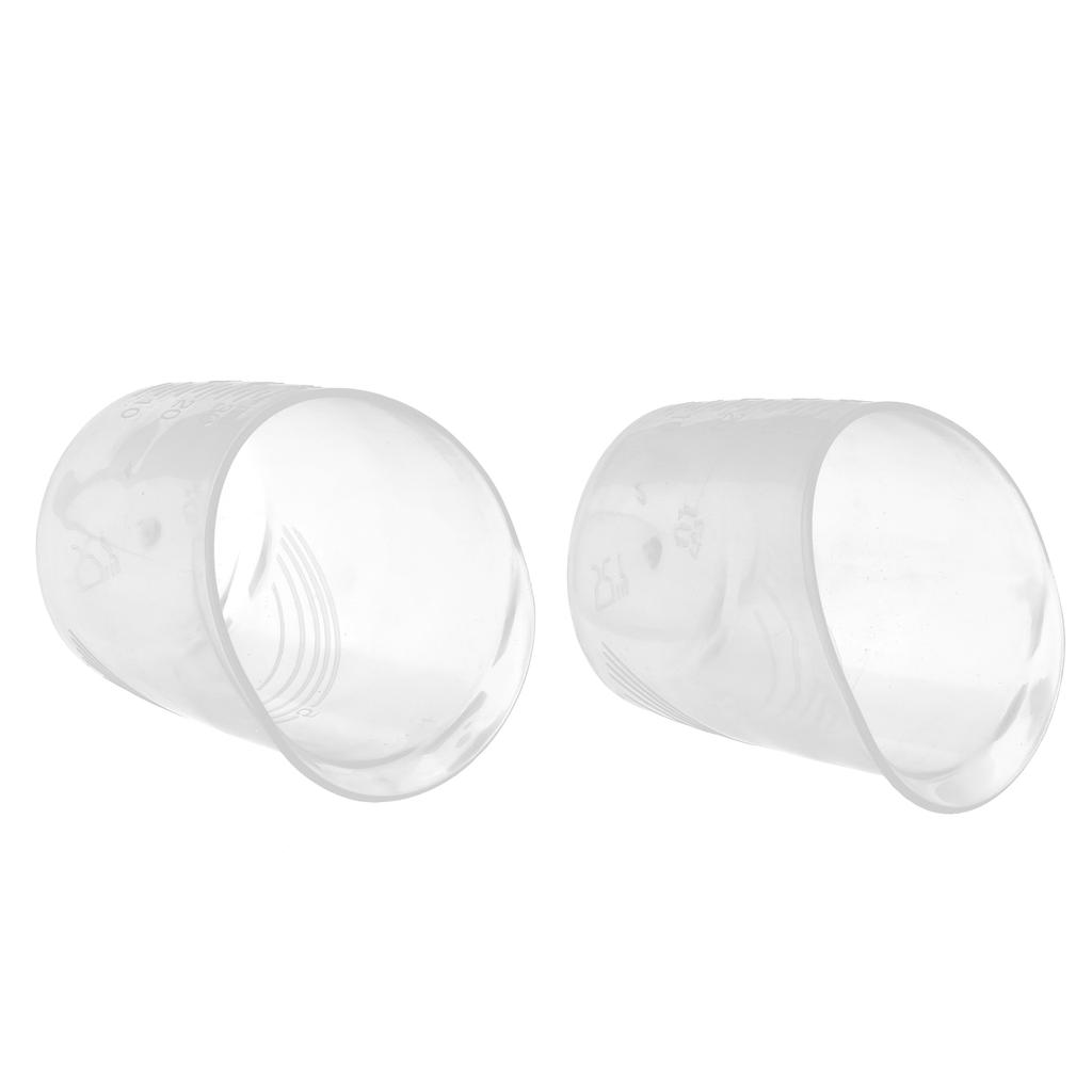 Copos medidores para bebês, 2 peças, copo de plástico transparente e inodoro para remédios com balança para bebês