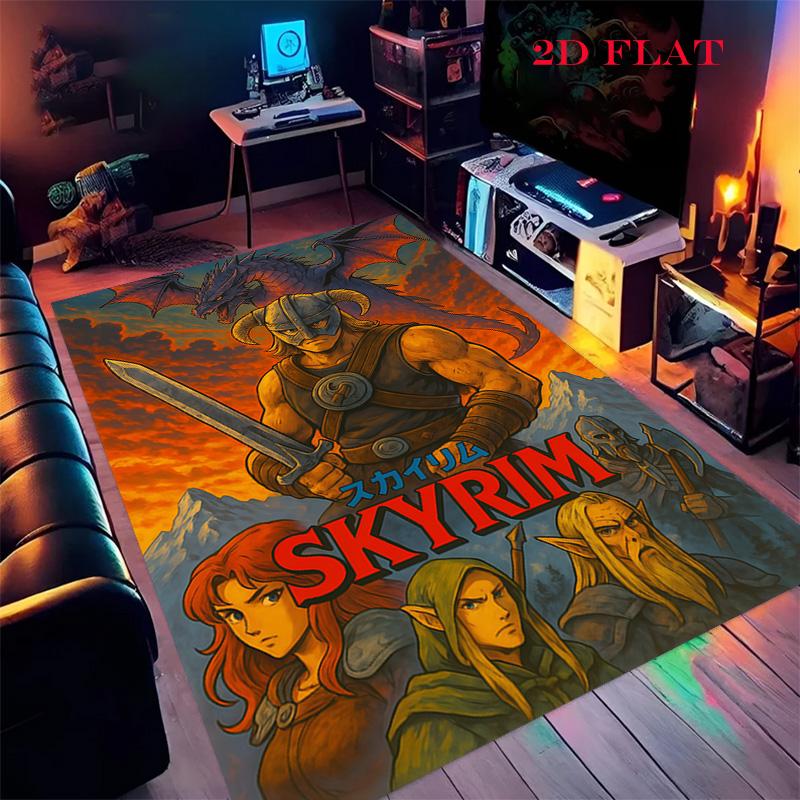 

The Elder Scrolls Carpet Rug for Living Room Bedroom Home Sofa Decoration,Kids play Nonslip Floor Mat 40x60cm( 15x23in )