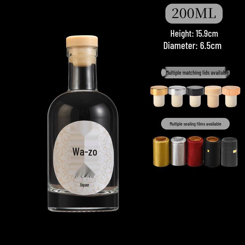 Transparent Frosted Empty Bottles for Vodka, Wine, Baijiu, and Homemade Fruit Liquor