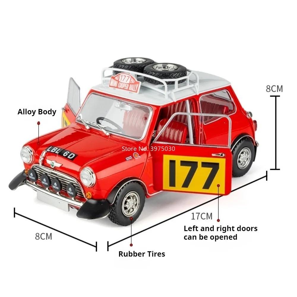 1:18 Mini Cooper S Mini Cooper Model Toy Miniature Cars Alloy Diecast Doors Opened Vehicle Exquisite Interior Car Model Ornament