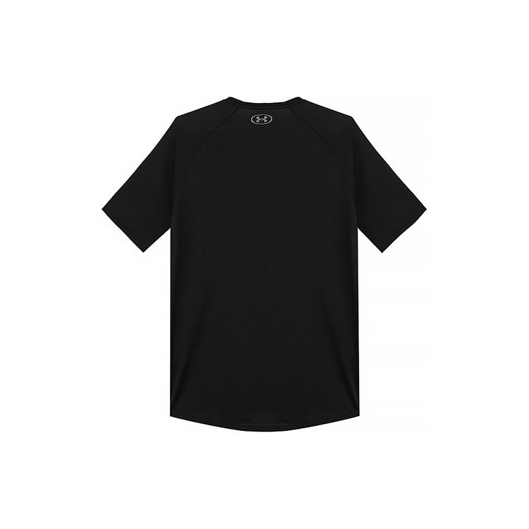 Under Armour Logo Print Round Neck Fitness T-Shirt Men Tops Black 1361504-001