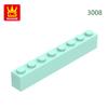 33 Stück/Los 3008 1x8 Hohes Loch Baustein Moc Basic Zeitloser Ziegel Befestigungen Funktioniert Mit featuring DIY Kinderspielzeug Geschenkbox