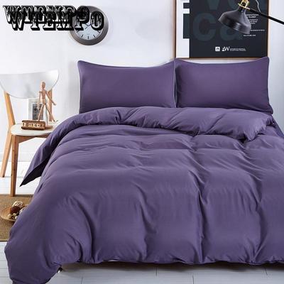 4pcs/set Solid Color Bedding Set Duvet Cover Bedding Sheet Pillowcase 4 Pieces Set