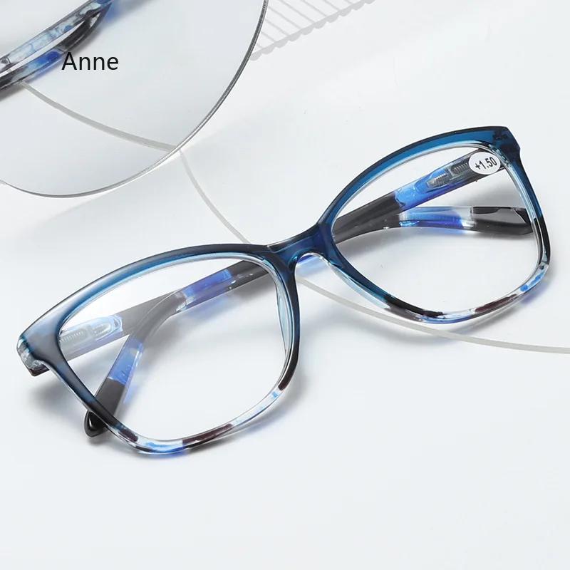 Fashion Geometric Square Anti Blue Light Reading Glasses for Women Relieve Eyestrain Reader Glasses   New