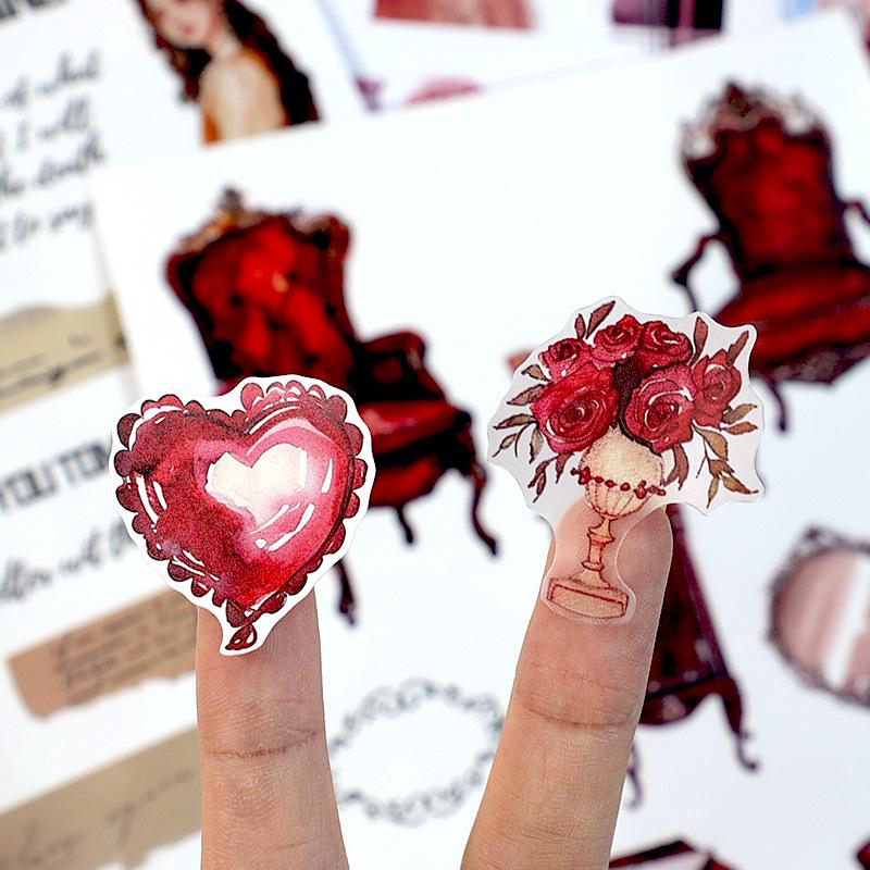 Cross-Border Pet Sticker Pack: European & American Alice Art for Junk Journals & Collages