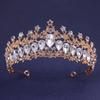 Baroque Red Green Blue Crystal Water Drop Tiara Crown Rhinestone Pageant Diadem Headpiece Bride Wedding & Prom Queen Crown