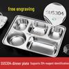 304 Stainless Steel Divided Lunch Tray
