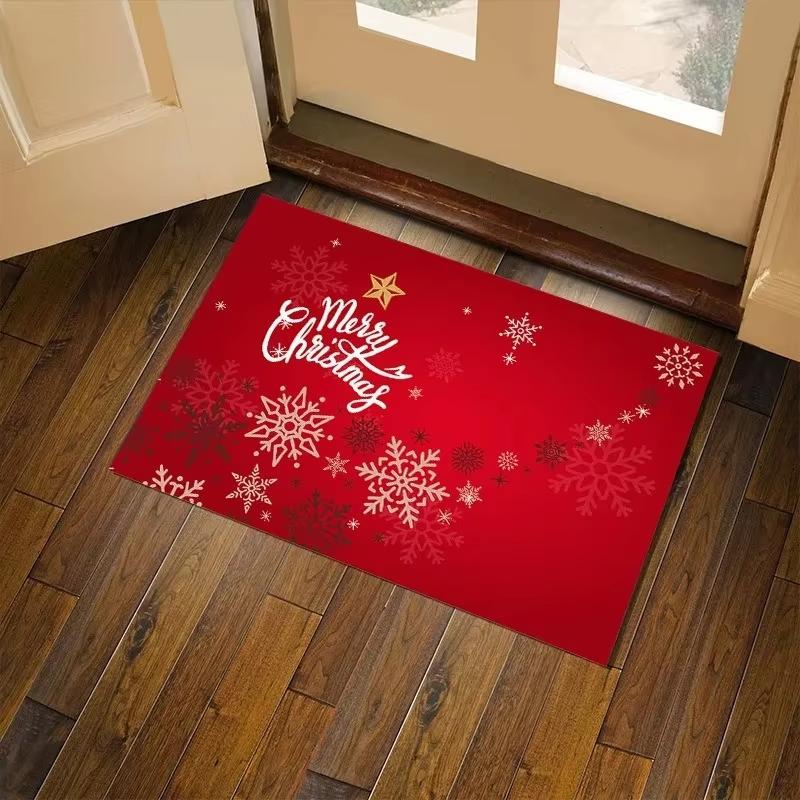 Kerstsfeer Deurmat Vlekbestendig & Wasbaar Entreehalmat Badkamerkleed Feestelijke Huisdecoratie