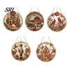 Christmas Tree Hanging Accessories Rhinestone Painting Suncatcher Kit, Round DIY Decor Indoor Outdoor Festive for Home, Craft Pendant Holiday