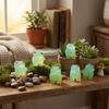 6PCS Glow At Dark Luminous Frog Figurines Cute Resin Frogs Ornament  Fairy Garden Decor