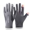 Ice Silk Sun Protection Gloves Men Cycling Summer Flip Finger Touch Screen Breathable Elastic Fishing Non Slip Driving Gloves