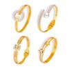 Geometric Rhinestone Inlaid Gold-Plated Titanium Bracelet - Stylish, Light Luxury, Versatile Design