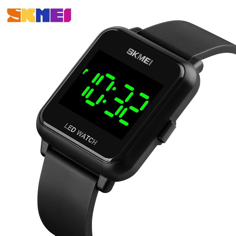 Fashion creative ed student electronic watch, integrated shell waterproof square couple sports watch