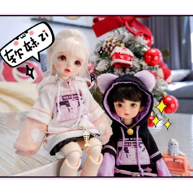 New 1/6 1/4 1/3 BJD Doll Clothes Cute Cat Sweater Hoodie Jacket for Big 1/6, Yosd, 60 30cm Doll Clothes BJD SD Doll Accessories