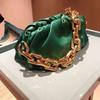 New Handheld Shoulder Bag With Thick Chain And Wrinkled Cloud Pattern Crossbody Bags For Women Luxury Designer Handbag