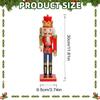 Weihnachtsnussknacker-Figur, handbemaltes Nussknacker-Ornament aus Walnussholz, geeignet für Wintertische, Tischplatten und Kamine