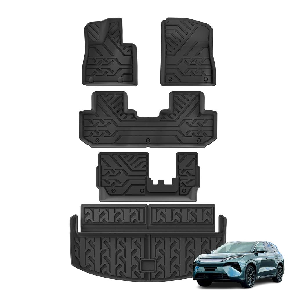 Smabee Left Drive Not RHD for BYD Tang L/Atto 8/Sealion 8 2025 2026 7Seats (Built-in Refrigerator Model) Car Floor Mat Trunk Pad