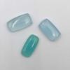 Natural Aqua Chalcedony Cushion Cabochon Loose Gemstone Lot 3 Pcs 12*24-12*25 MM 45 CT For Jewelry Making