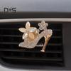 2 Stück Auto-Aromatherapie-Entlüftungsclip, luxuriöser Strass-High-Heel-Handtaschen-Lufterfrischer, Luftauslass-Dekorationsklemme, Auto-Innenzubehör