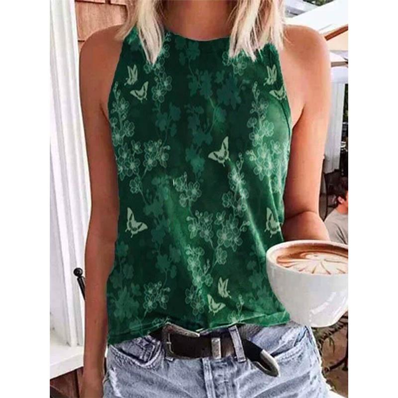 

Женская футболка без рукавов с этническим 3D-принтом Иисуса и одуванчика, уличная одежда Y2K, топ оверсайз, жилет с круглым вырезом, с открытыми плечами, женская футболка 3XL