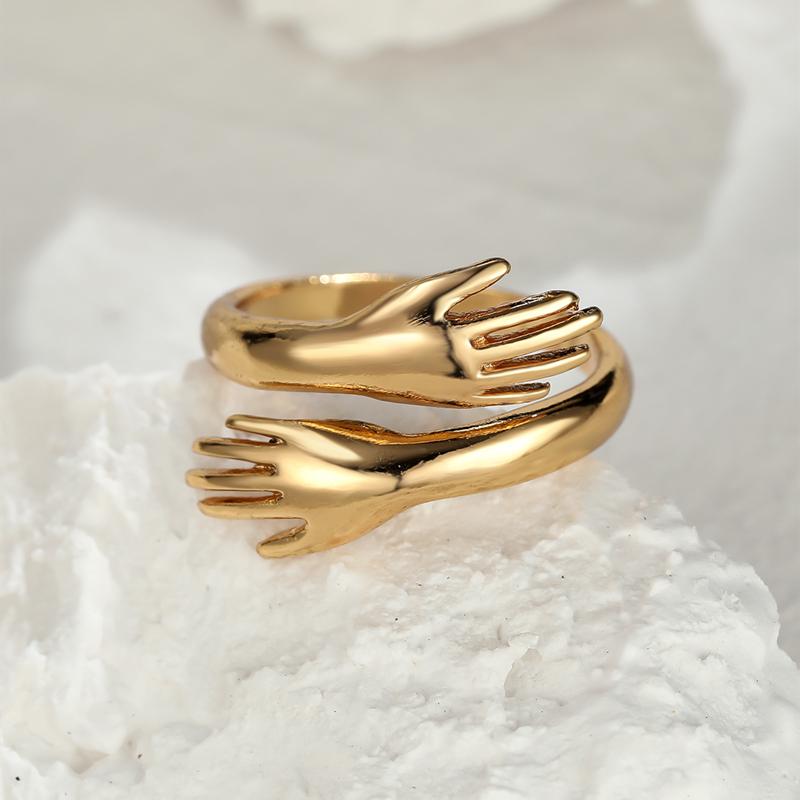 

Креативные серебряные кольца для рук, креативные кольца для любви, регулируемые открывающиеся кольца для женщин и мужчин, ювелирные изделия в подарок золотой