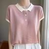 Women's Color Block Lyocell Tencel Knit Polo - Plus Size, Short Sleeve, Summer 2025 Collection