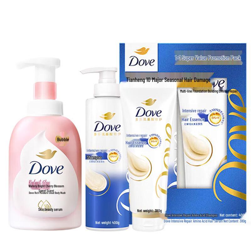 Dove Nourishing Hair Care & Sakura Bath Foam Set
