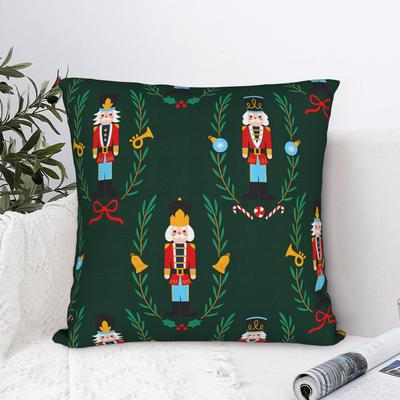 Pillow Cover Christmas Nutcracker Vintage Pillow Case For Sofa Couch Bed Living Room Pillowcases