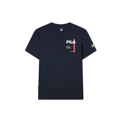 Logo Print Professional Sports Fitness Crew Neck Short Sleeve T-Shirt Men Tops Royal-Blue A11M131115F-NV