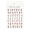 Tulip Pink 3D Floral Nail Art Stickers - Spring Self-Adhesive DIY Decorations