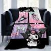 1pc Kuromi's Charming Adventures Blanket, Soft Throw Blanket for Couch Bed Sofa, Living Room, Travel, Camping, Car Blankets, Beach, Office Naps, Warm