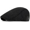 HT4979 Mens Berets Women Thick Warm Striped Autumn Winter Hat Artist Painter Adjustable Ivy Flat Cap Male Female Wool Beret Cap
