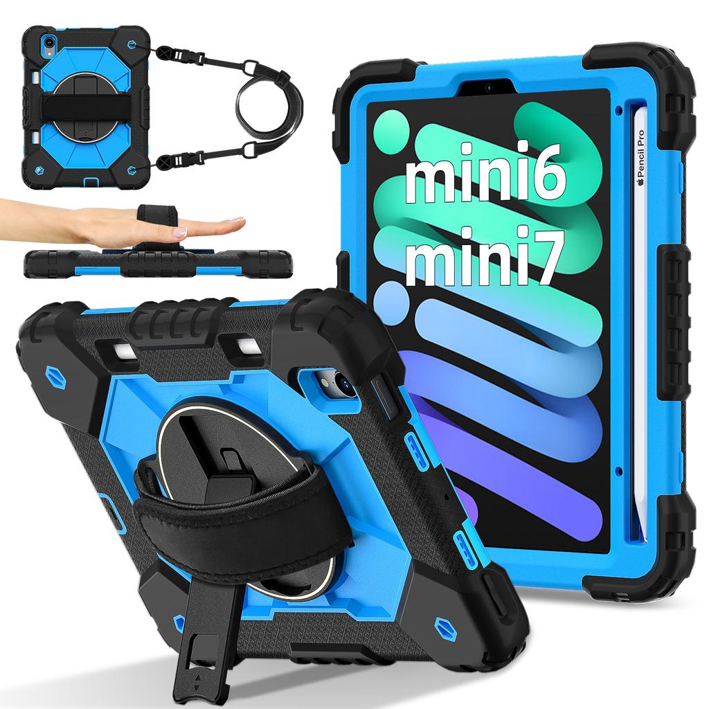 Proteção completa de 360 graus! Capa de tablet multifuncional para Apple iPad mini (2021),mini 6,mini (6),A2568 / iPad mini (2024),A2993, A2995