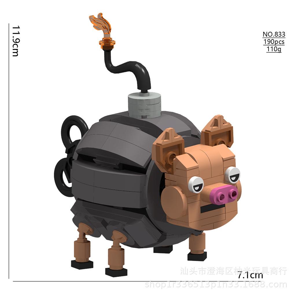 

ИИ Гора и Море Проход Тунг Тунг Сахур Деревянные Фигурки — Все Абстрактные Игрушки-Орнаменты из Строительных Блоков