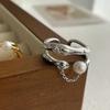 925 Sterling Silve Moonstone Irregular Ring for Women Party Gift Adjustabler Personality Korean Dropshipping