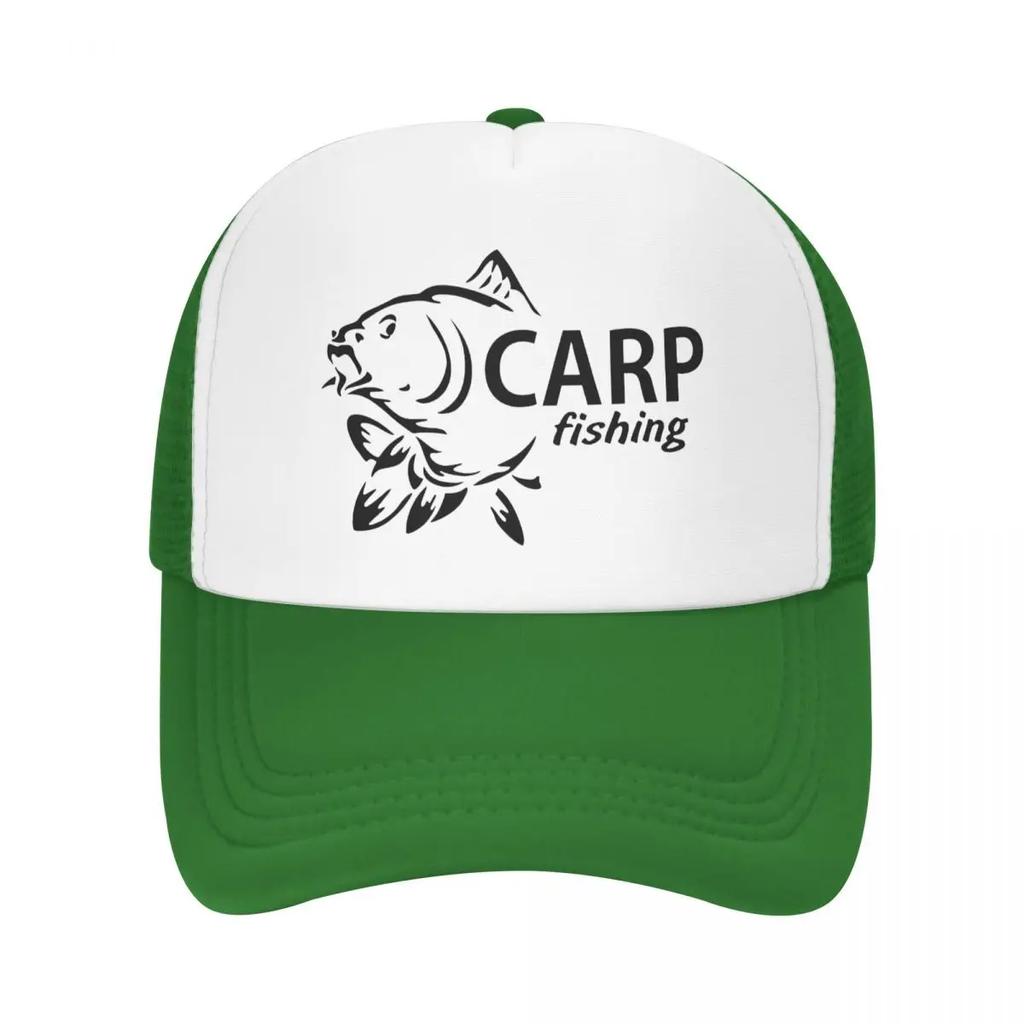 Custom Fishinger Carp Fish FisherUnisex Baseball Cap for Unisex Women Personalized Breathable Trucker Hat Outdoor Snapback Dad Hats