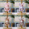 Plush Bunny Keychain Toy With Pp Cotton Filling For Kids And Adults