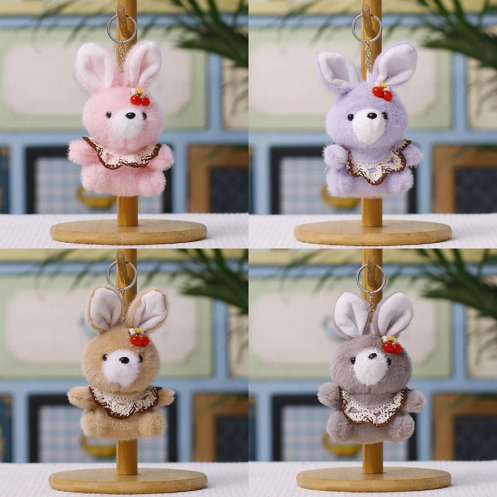 Plush Bunny Keychain Toy With Pp Cotton Filling For Kids And Adults
