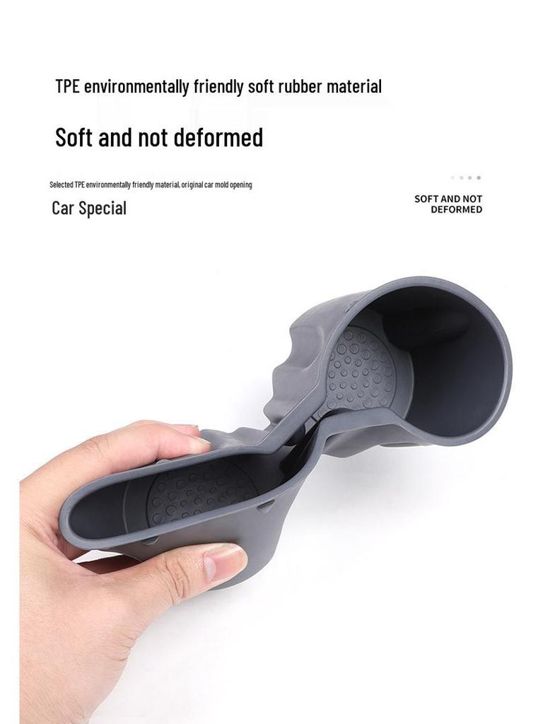 Silicone Cup Holder Mat & Storage for Tesla Model 3/Y Console