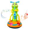 Electric Caterpillar Saxophone Toys with Music and Light Automatic Obstacle Avoidance Dancing Toy Birthday Gifts for Boys Girls