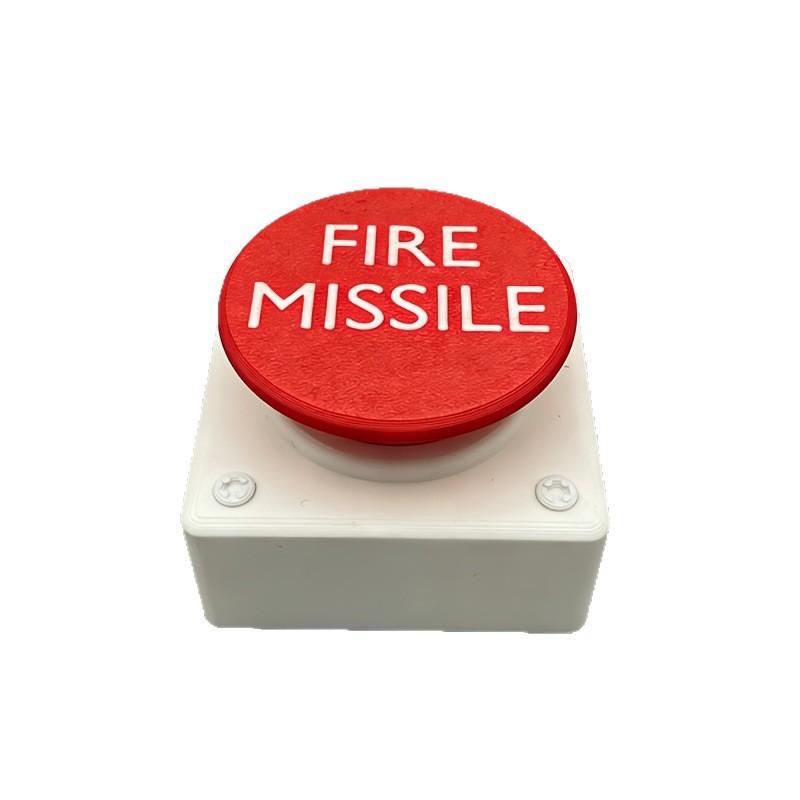 1Pcs 3D Printed Fire Missile Toilet Button Extender – Durable Plastic, No-Drill, Classic Design, Bathroom Upgrade