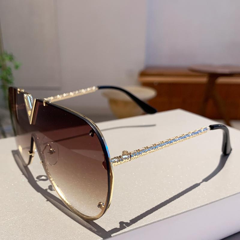 

Солнцезащитные очки-авиаторы для мужчин Модные Винтажные Оверсайз Очки с металлическими дужками Трендовый Дизайнерский Бренд Уличные Женские Очки as picture shows