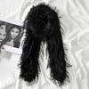 Hot-selling Personalized Spice Girl Style Long Fluffy Scarf Imitation Mink Thickened Soft Waxy Warm Plush Solid Color Fur Collar