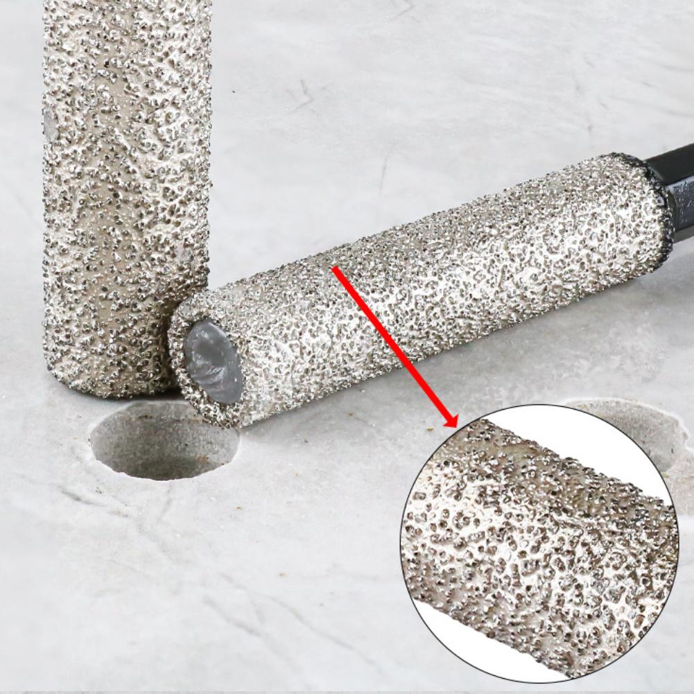 5 Pcs Dry Drill Bits Hexagonal Shank Vacuum Brazed Core Drill Bit Set Tile Glass Hole Opener 6+6+8+8+10mm