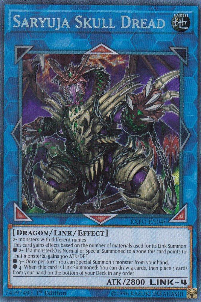 

[неограниченно] Yu-Gi-Oh! EXFO-EN048 Цепной дракон-змеяЧереп Ужас Сарюджа Череп Ужас (Английская версия неограниченный секрет редкий)