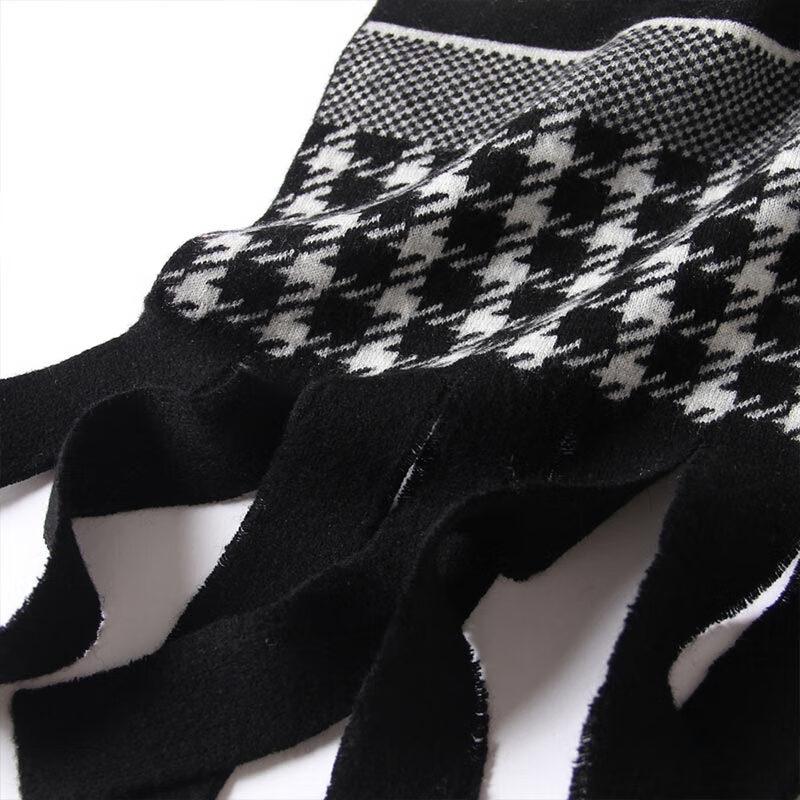 G·TENNA NXW187 Unisex Houndstooth Wool Scarf