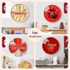 New Chinese Style Lucky Fu Character Wall Clock